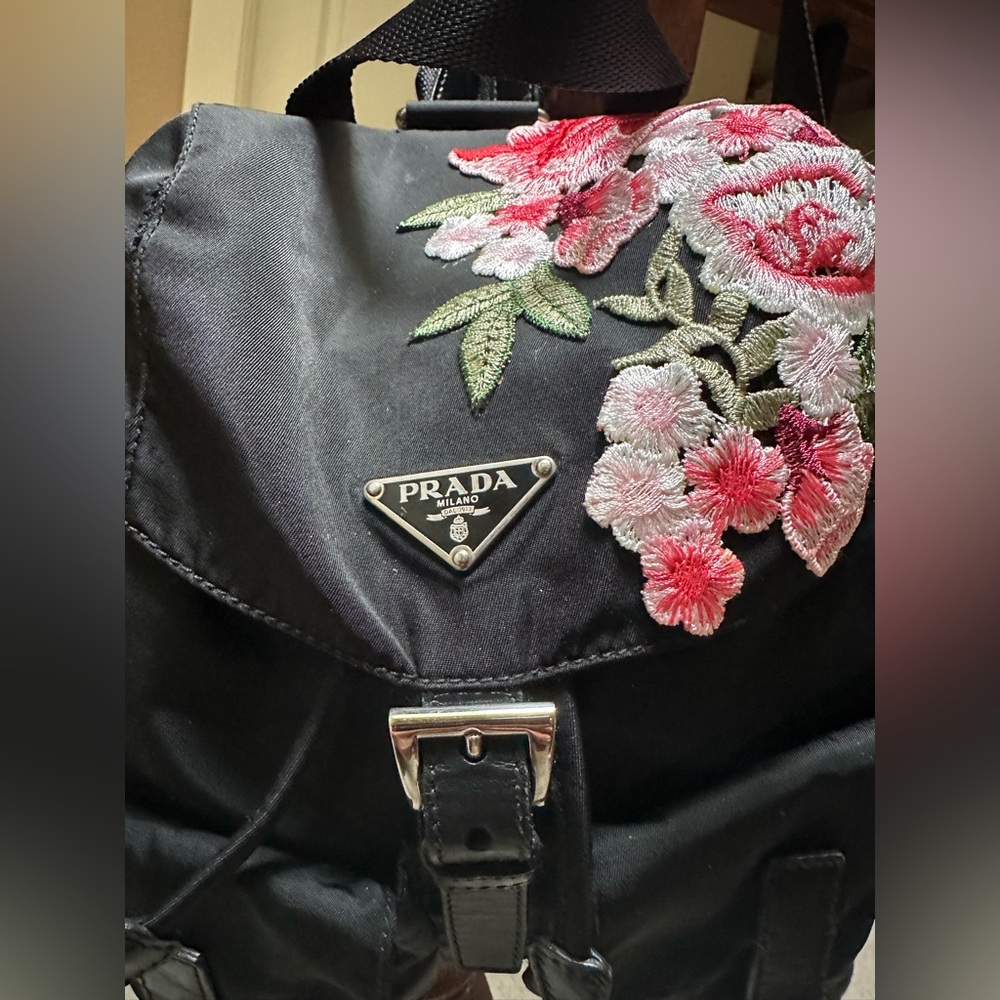 Authentic Prada Black Backpack Personalized With … - image 5